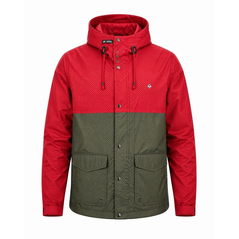 LRG Lifted Research Group Jacket Mens 3XL Hooded Colorblock Streetwear Red